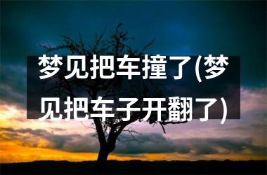<h3>梦见把车撞了(梦见把车子开翻了)