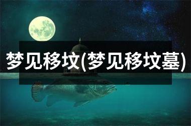 <h3>梦见移坟(梦见移坟墓)