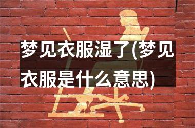 <h3>梦见衣服湿了(梦见衣服是什么意思)