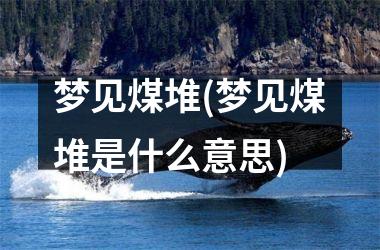 <h3>梦见煤堆(梦见煤堆是什么意思)