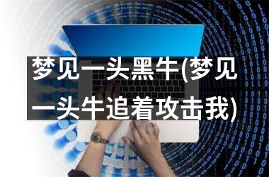 <h3>梦见一头黑牛(梦见一头牛追着攻击我)