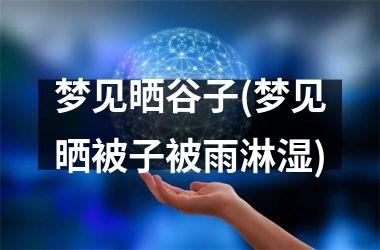<h3>梦见晒谷子(梦见晒被子被雨淋湿)