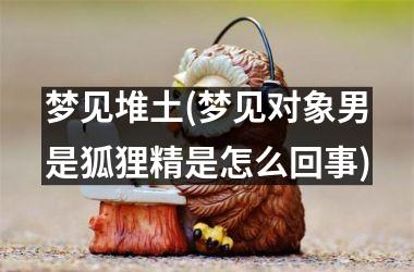 <h3>梦见堆土(梦见对象男是狐狸精是怎么回事)