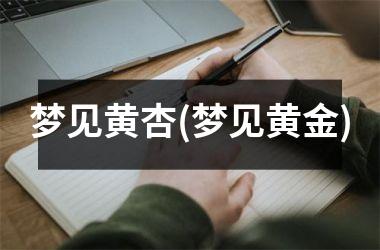 梦见黄杏(梦见黄金)