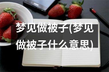 <h3>梦见做被子(梦见做被子什么意思)