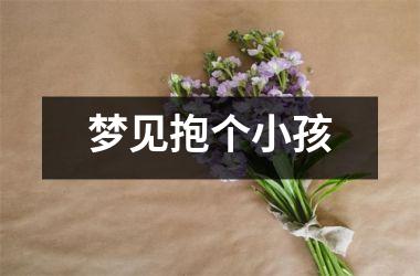 梦见抱个小孩