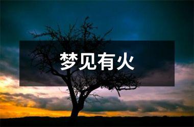 梦见有火