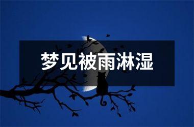 <h3>梦见被雨淋湿