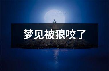 <h3>梦见被狼咬了