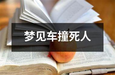 <h3>梦见车撞死人