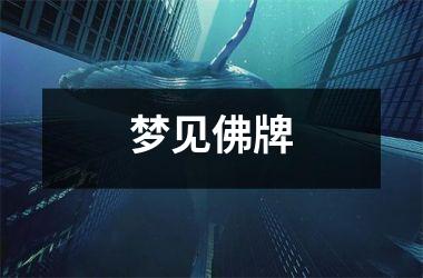 <h3>梦见佛牌