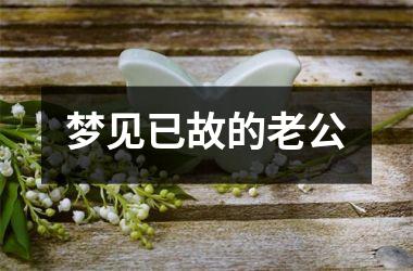 <h3>梦见已故的老公