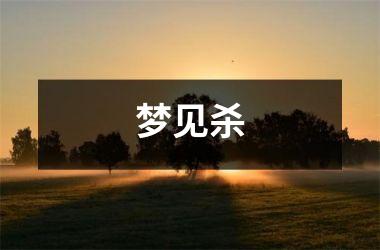 <h3>梦见杀