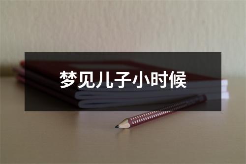 <h3>梦见儿子小时候