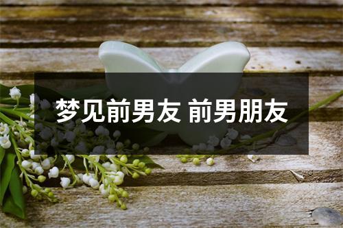 梦见前男友前男朋友