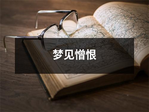 梦见憎恨