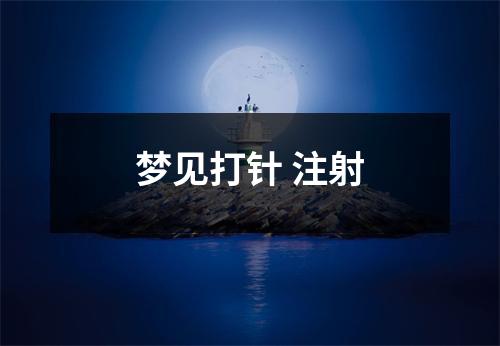 <h3>梦见打针注射
