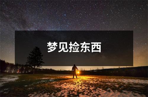 <h3>梦见捡东西