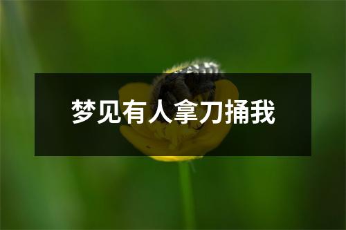 梦见有人拿刀捅我