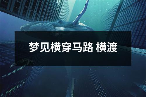 梦见横穿马路横渡