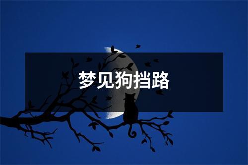 <h3>梦见狗挡路