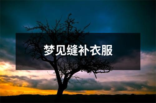 <h3>梦见缝补衣服