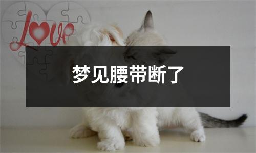 梦见腰带断了