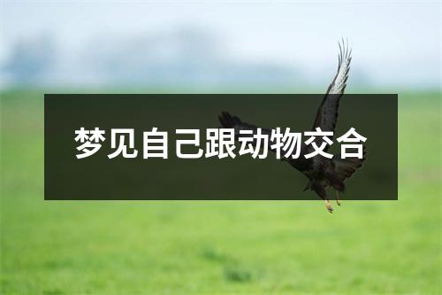 <h3>梦见自己跟动物交合