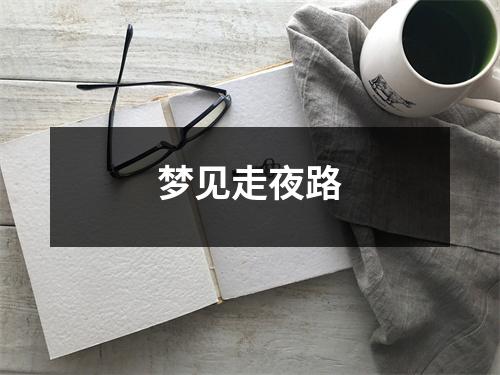 <h3>梦见走夜路