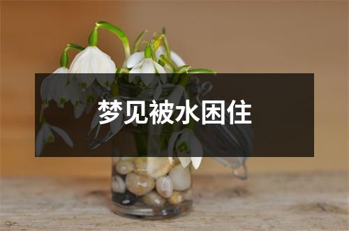 <h3>梦见被水困住