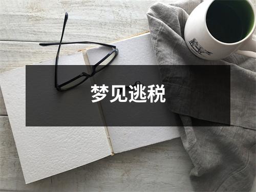 <h3>梦见逃税