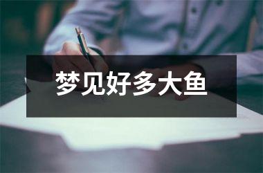 <h3>梦见好多大鱼