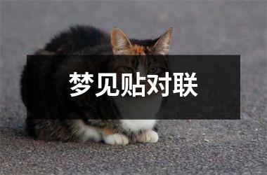 <h3>梦见贴对联