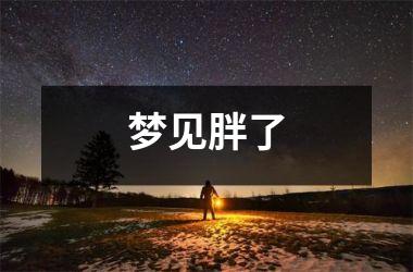<h3>梦见胖了