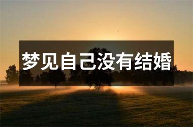 <h3>梦见自己没有结婚