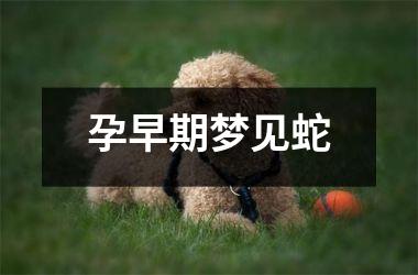 <h3>孕早期梦见蛇