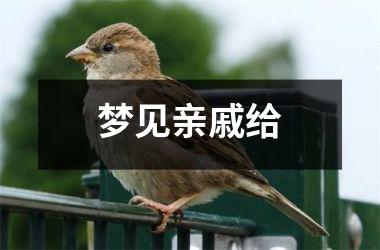 <h3>梦见亲戚给