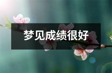 <h3>梦见成绩很好