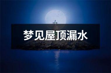 <h3>梦见屋顶漏水