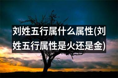 <h3>刘姓五行属什么属性(刘姓五行属性是火还是金)