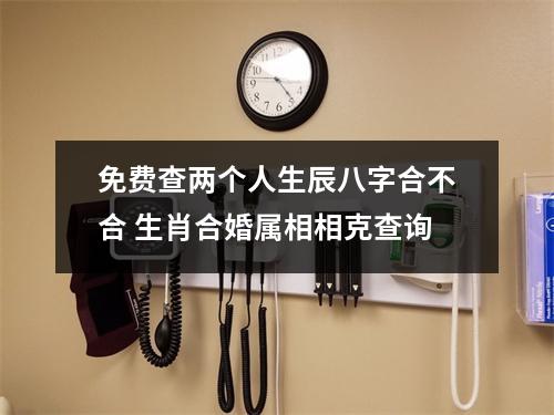 <h3>免费查两个人生辰八字合不合生肖合婚属相相克查询