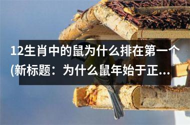 <h3>12生肖中的鼠为什么排在第一个(新标题：为什么鼠年始于正月初一？)