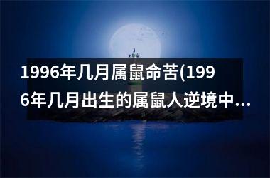 <h3>1996年几月属鼠命苦(1996年几月出生的属鼠人逆境中成长)