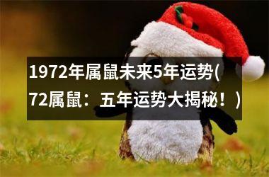1972年属鼠未来5年运势(72属鼠：五年运势大揭秘！)