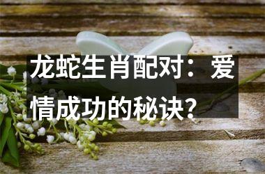 <h3>龙蛇生肖配对：爱情成功的秘诀？