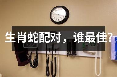 <h3>生肖蛇配对，谁佳？