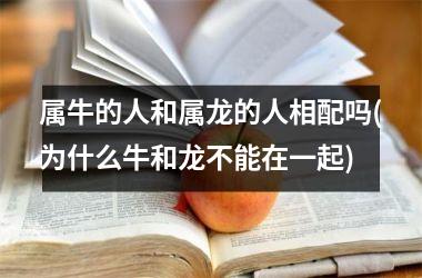 <h3>属牛的人和属龙的人相配吗(为什么牛和龙不能在一起)
