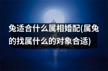 <h3>兔适合什么属相婚配(属兔的找属什么的对象合适)