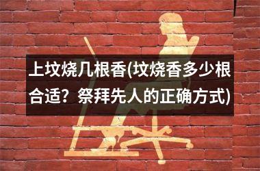 <h3>上坟烧几根香(坟烧香多少根合适？祭拜先人的正确方式)