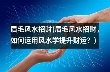 <h3>眉毛风水招财(眉毛风水招财，如何运用风水学提升财运？)
